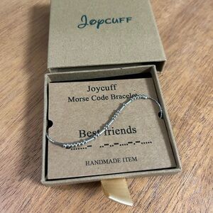 Joycuff Silver Morse Code Bracelet for Women